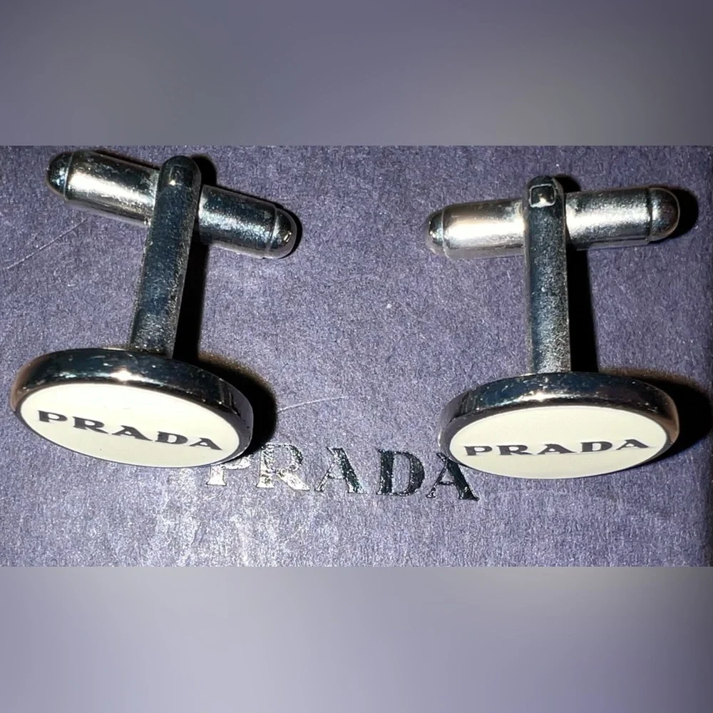 EUC Prada men’s cufflinks with box